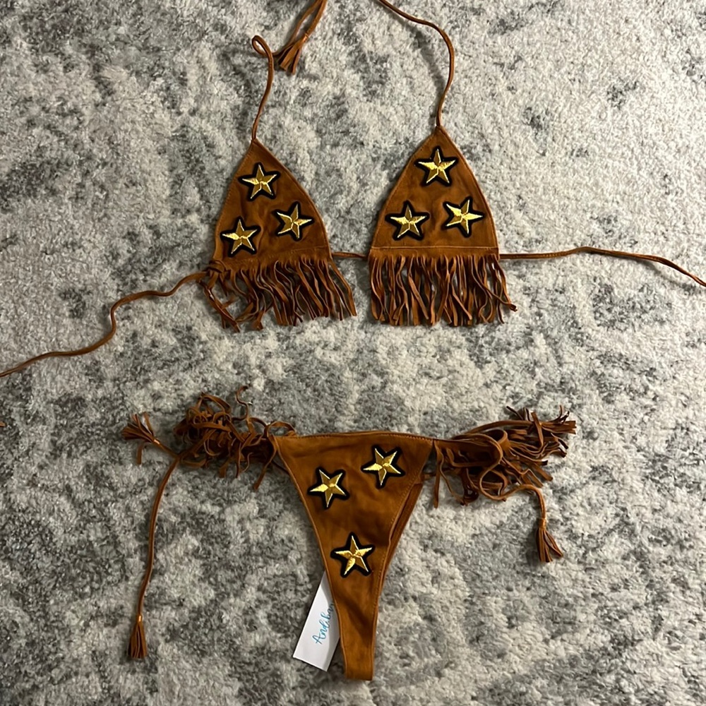 Suede cowgirl bikini M/L